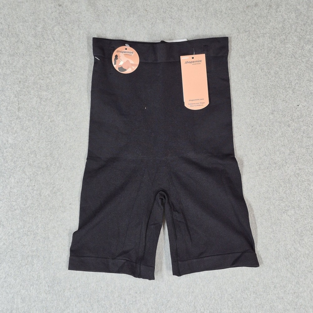 Shapermint Women Shapewear M/L Black High Waisted Shaper Short 6" Inseam NWT